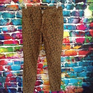 Kut from the Kloth  High Rise Ankle Cheetah Print Skinny Jeans Pants Size 10